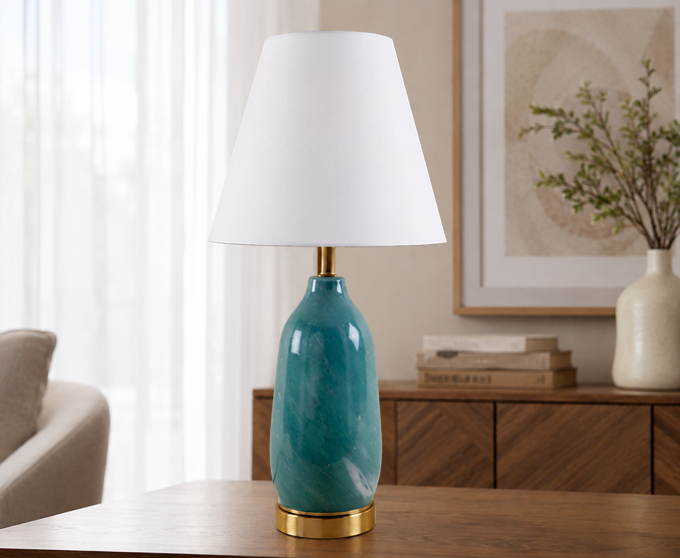 Elegant Teal Ceramic